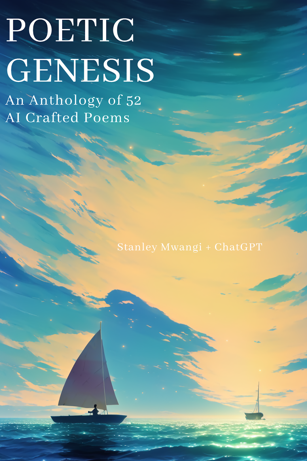 A book cover image showing the result of creating apoetry anthology using ChatGPT